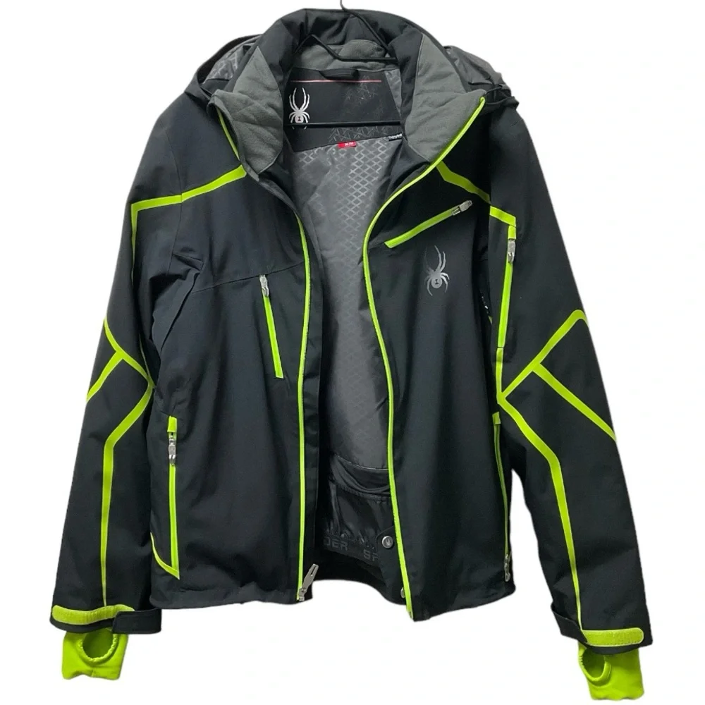 🕷️Spyder XTL Warm Thinsulate Insulation Multi Pocket Hooded Zipper Jacket! - Picture 2 of 11